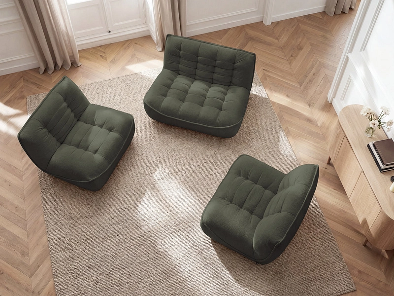 BOBOCHIC Canapé 3 places avec pouf SERENA BOBOCHIC Canapé 3 places avec pouf SERENA