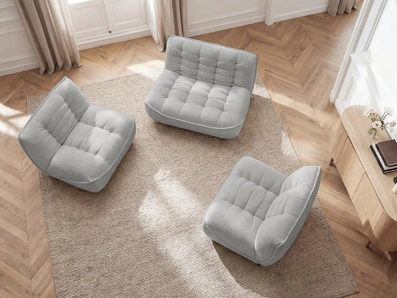 BOBOCHIC 3er Sofa mit Hocker SERENA BOBOCHIC 3er Sofa mit Hocker SERENA