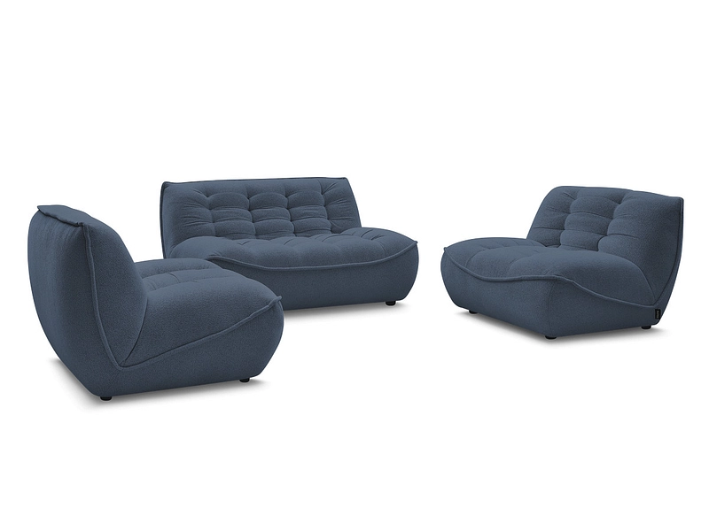 BOBOCHIC Divano 3 posti con pouf SERENA