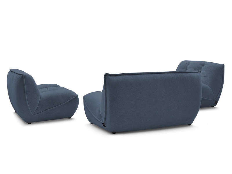 BOBOCHIC Divano 3 posti con pouf SERENA