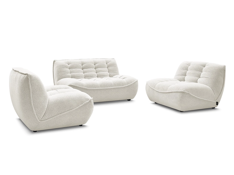 BOBOCHIC Divano 3 posti con pouf SERENA