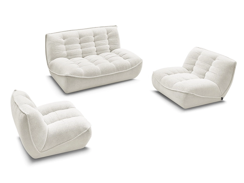 BOBOCHIC Divano 3 posti con pouf SERENA