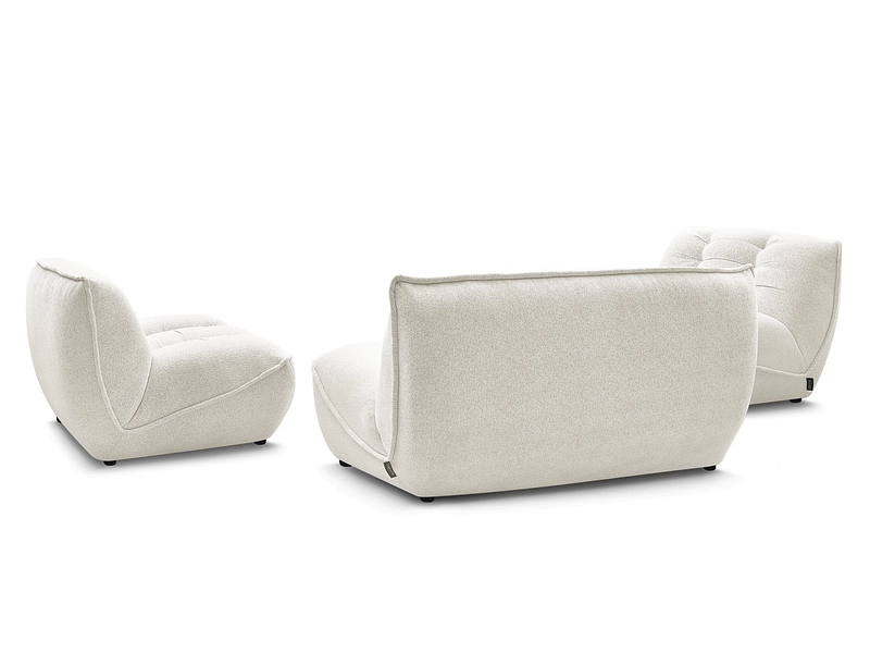 BOBOCHIC Divano 3 posti con pouf SERENA