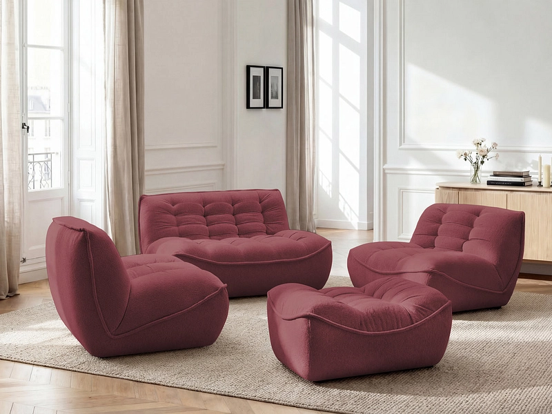 BOBOCHIC Divano 3 posti con pouf SERENA BOBOCHIC Divano 3 posti con pouf SERENA