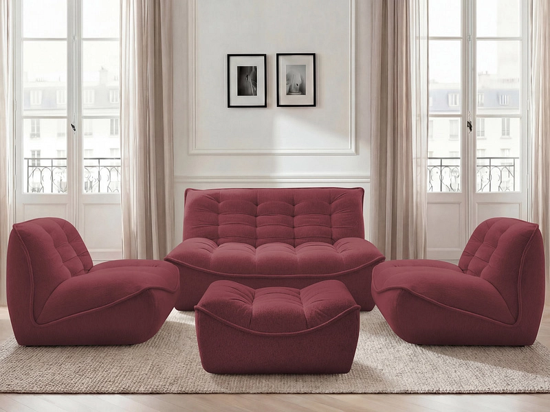 BOBOCHIC Divano 3 posti con pouf SERENA BOBOCHIC Divano 3 posti con pouf SERENA