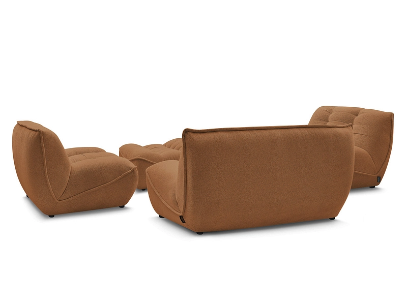 BOBOCHIC Canapé 3 places avec pouf SERENA