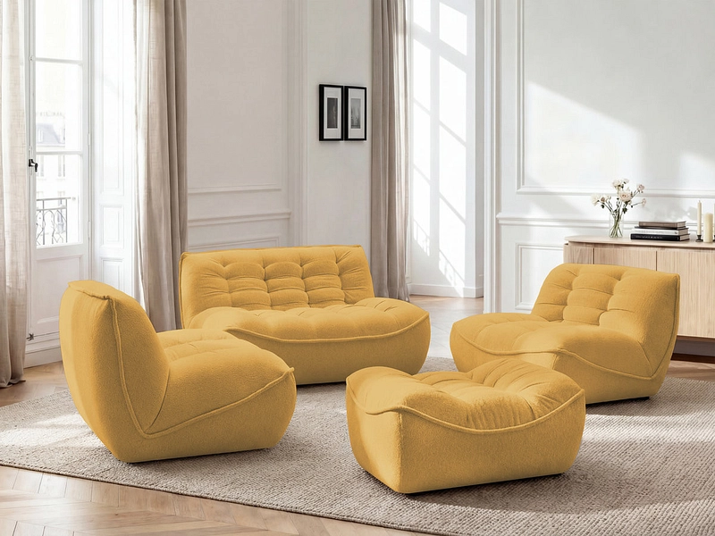 BOBOCHIC Divano 3 posti con pouf SERENA BOBOCHIC Divano 3 posti con pouf SERENA