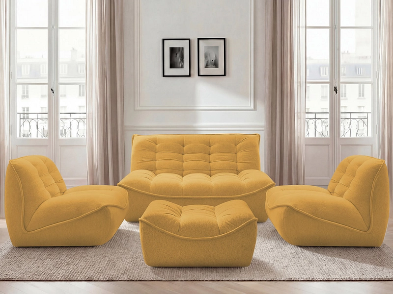 BOBOCHIC Divano 3 posti con pouf SERENA BOBOCHIC Divano 3 posti con pouf SERENA