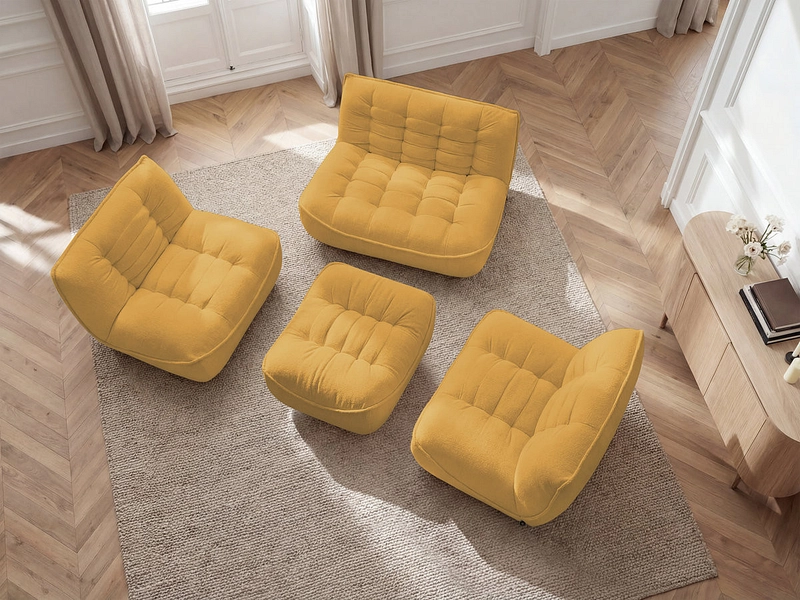 BOBOCHIC Divano 3 posti con pouf SERENA BOBOCHIC Divano 3 posti con pouf SERENA