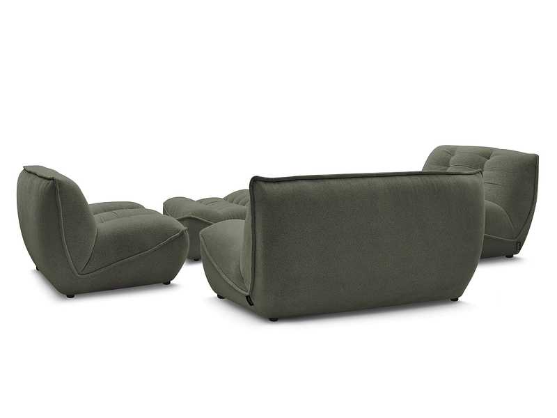 BOBOCHIC Divano 3 posti con pouf SERENA