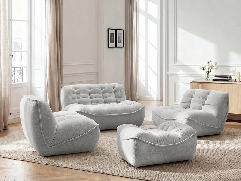 BOBOCHIC Canapé 3 places avec pouf SERENA BOBOCHIC Canapé 3 places avec pouf SERENA