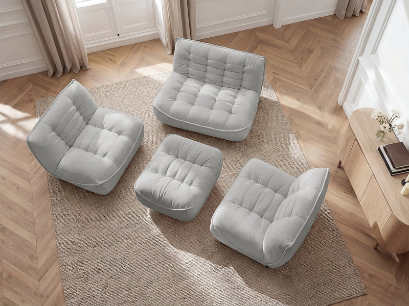 BOBOCHIC Canapé 3 places avec pouf SERENA BOBOCHIC Canapé 3 places avec pouf SERENA