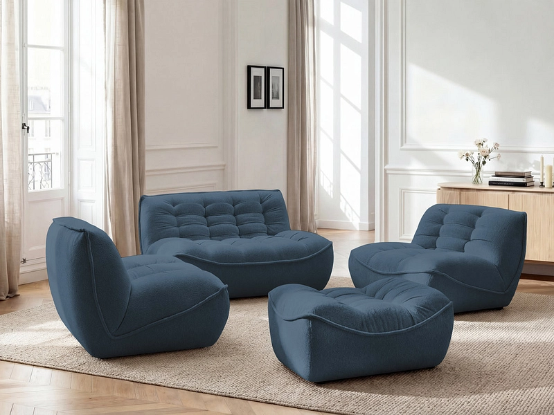 BOBOCHIC Divano 3 posti con pouf SERENA BOBOCHIC Divano 3 posti con pouf SERENA