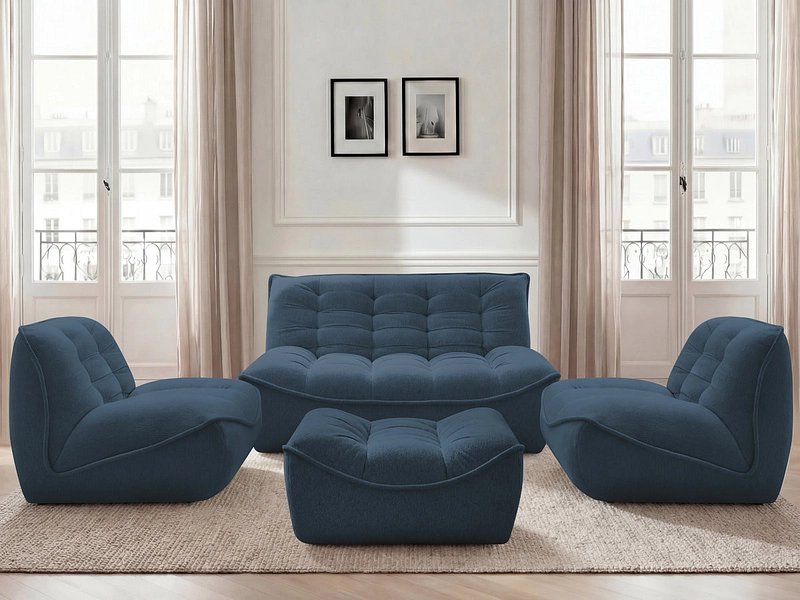 BOBOCHIC Divano 3 posti con pouf SERENA BOBOCHIC Divano 3 posti con pouf SERENA