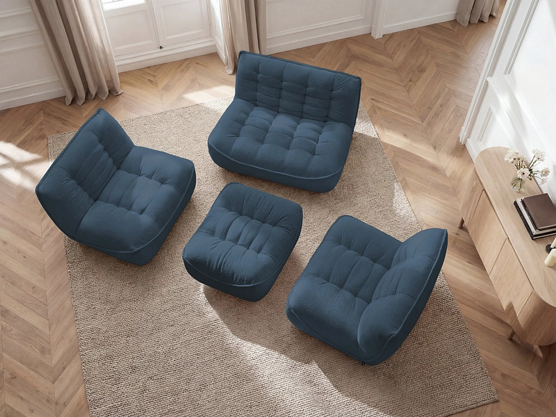 BOBOCHIC Divano 3 posti con pouf SERENA BOBOCHIC Divano 3 posti con pouf SERENA