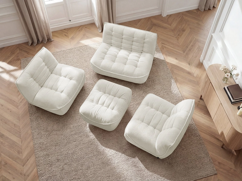 BOBOCHIC Canapé 3 places avec pouf SERENA BOBOCHIC Canapé 3 places avec pouf SERENA