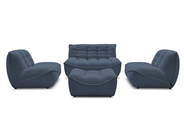BOBOCHIC Divano 3 posti con pouf SERENA