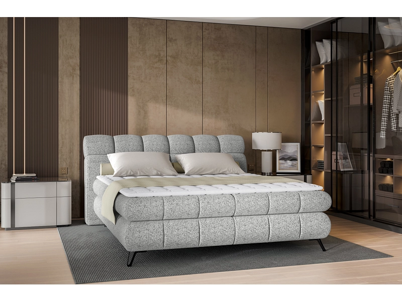 Boxspring EMILIE gris Boxspring EMILIE gris