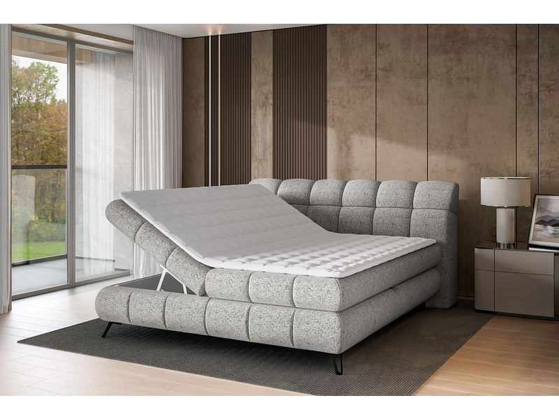 Boxspring EMILIE gris Boxspring EMILIE gris