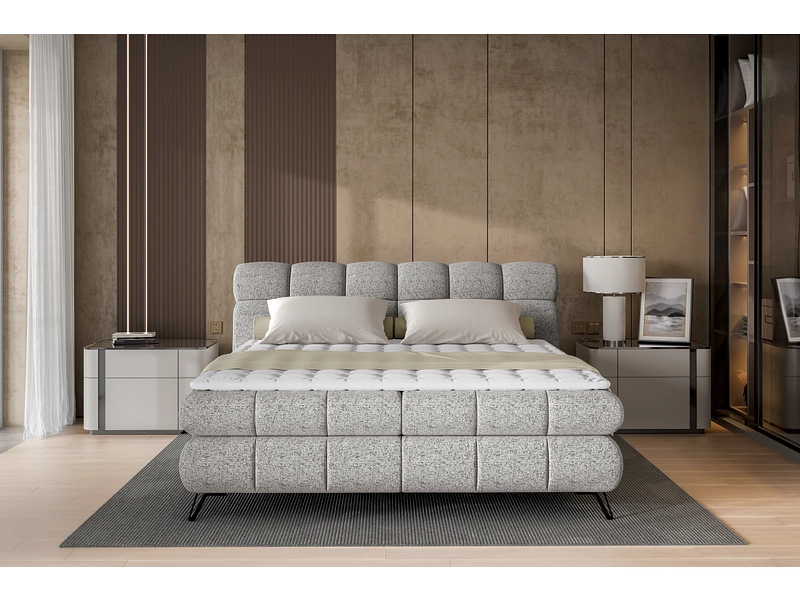 Boxspring EMILIE gris Boxspring EMILIE gris