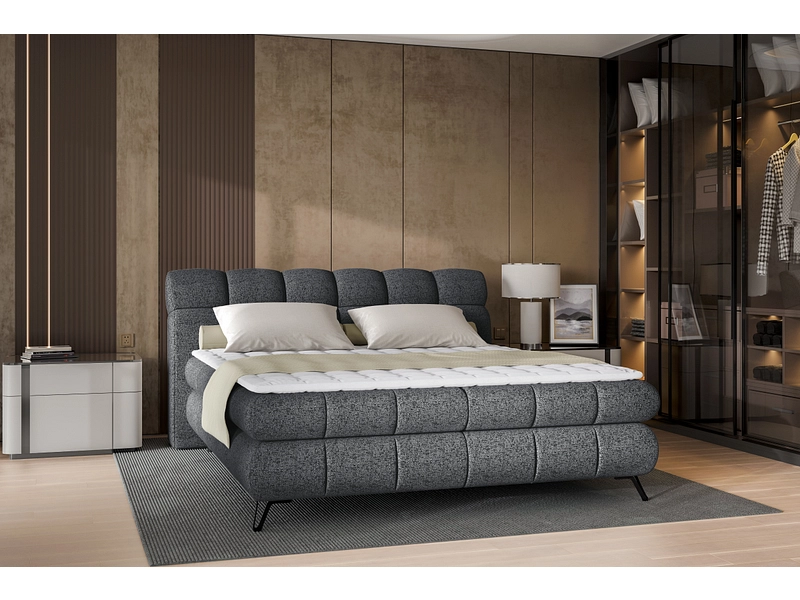 Boxspring EMILIE grigio scuro Boxspring EMILIE grigio scuro