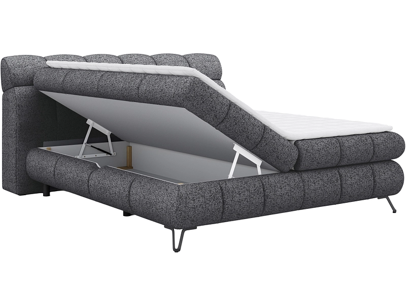 Boxspring EMILIE gris foncé