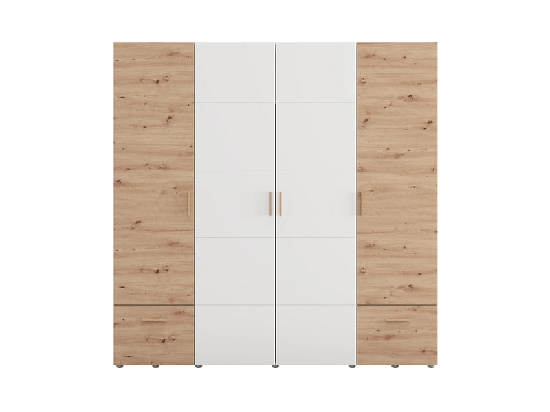 Armoire portes battantes HEWITT chêne artisan Armoire portes battantes HEWITT chêne artisan