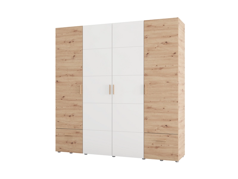 Armoire portes battantes HEWITT chêne artisan Armoire portes battantes HEWITT chêne artisan