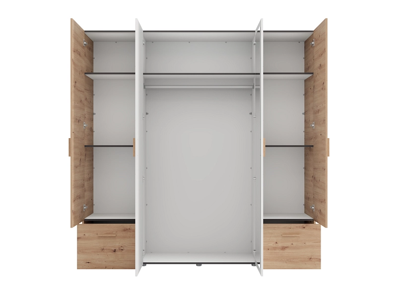 Armoire portes battantes HEWITT chêne artisan Armoire portes battantes HEWITT chêne artisan