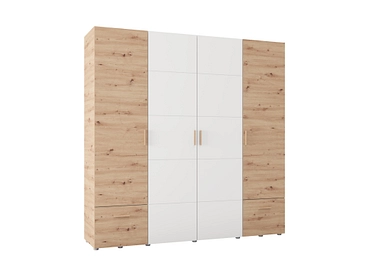 Armoire portes battantes HEWITT chêne artisan Armoire portes battantes HEWITT chêne artisan