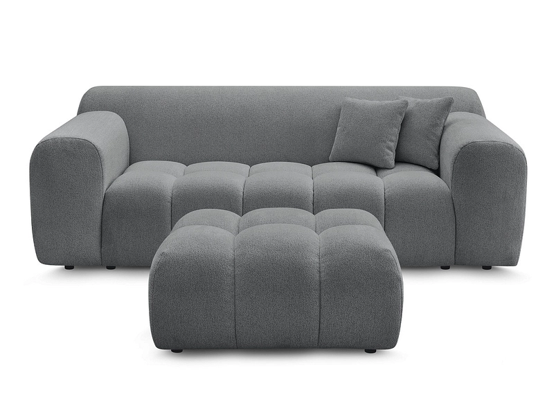 Divano 2 posti con pouf BOBOCHIC MELISSE