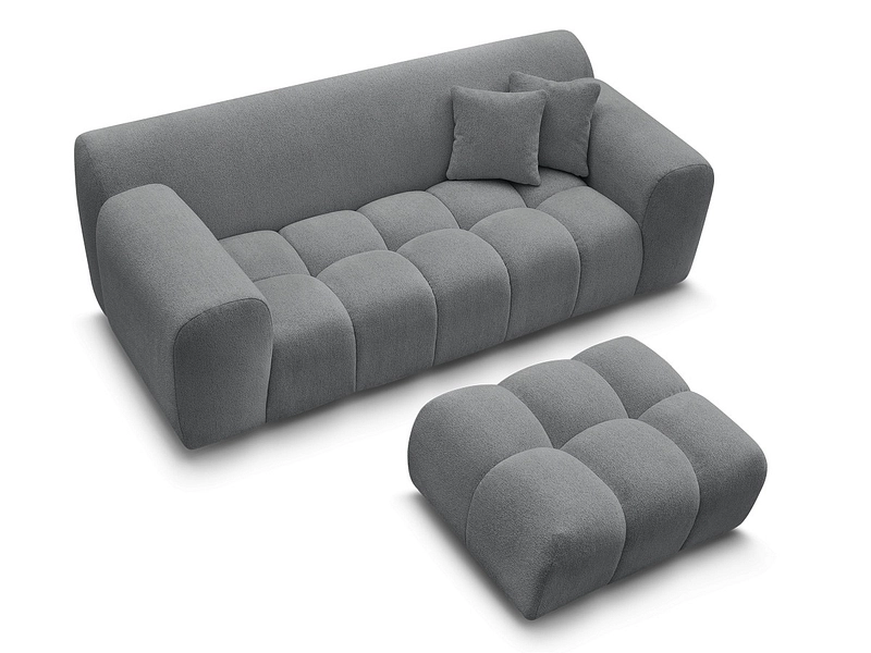 Divano 2 posti con pouf BOBOCHIC MELISSE