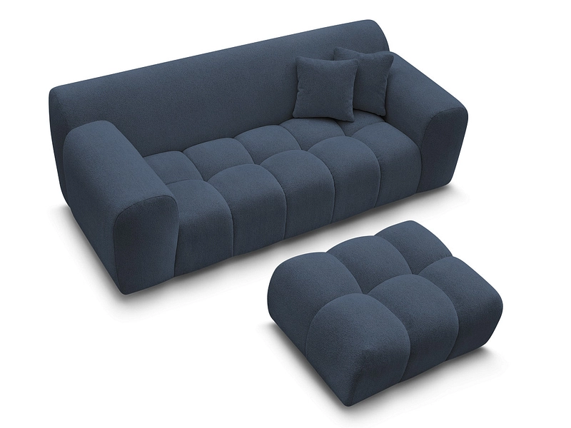 Divano 2 posti con pouf BOBOCHIC MELISSE