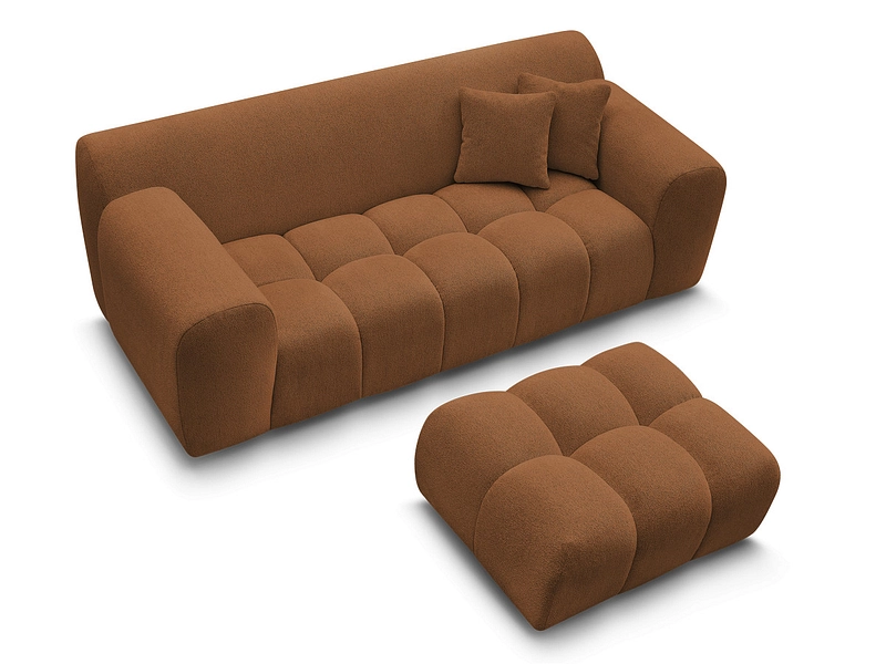 2er Sofa mit Hocker BOBOCHIC MELISSE