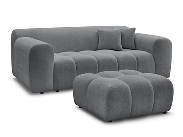 Divano 2 posti con pouf BOBOCHIC MELISSE