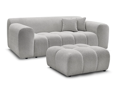 Canapé 2 places avec pouf BOBOCHIC MELISSE Canapé 2 places avec pouf BOBOCHIC MELISSE