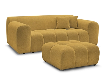 Canapé 2 places avec pouf BOBOCHIC MELISSE Canapé 2 places avec pouf BOBOCHIC MELISSE