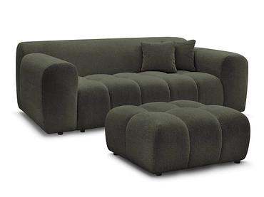 Canapé 2 places avec pouf BOBOCHIC MELISSE Canapé 2 places avec pouf BOBOCHIC MELISSE