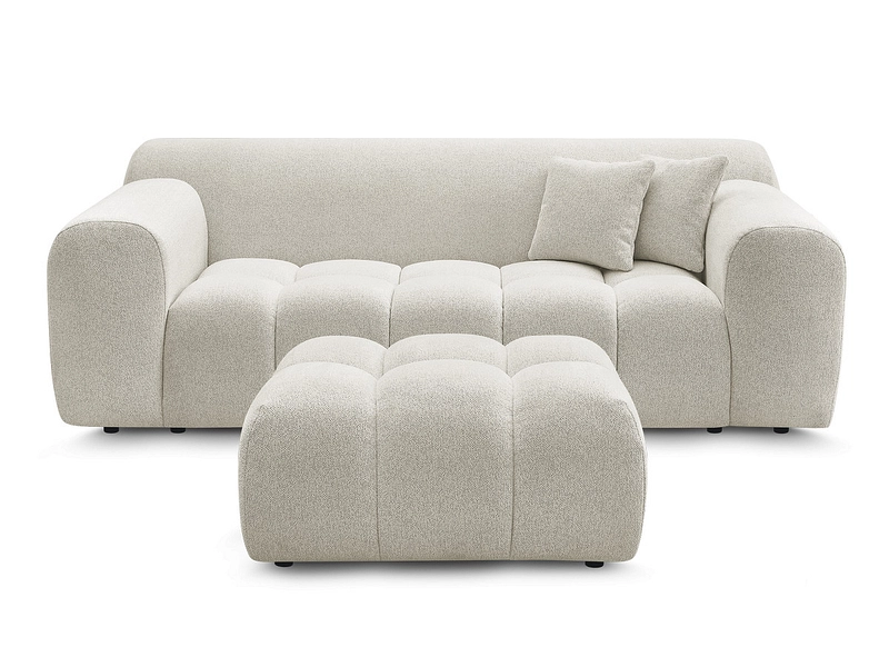 Canapé 2 places avec pouf BOBOCHIC MELISSE Canapé 2 places avec pouf BOBOCHIC MELISSE
