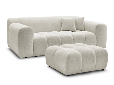 Canapé 2 places avec pouf BOBOCHIC MELISSE Canapé 2 places avec pouf BOBOCHIC MELISSE