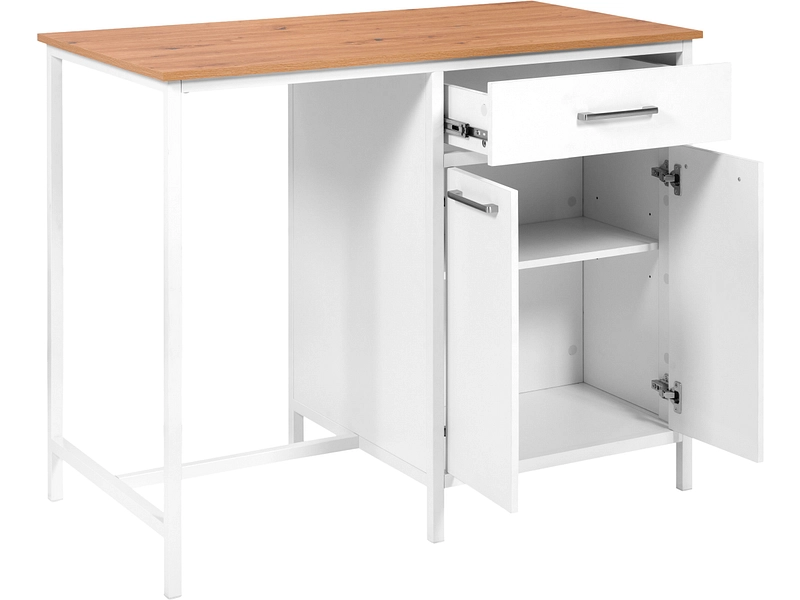 Îlot central BARHUB mdf blanc Îlot central BARHUB mdf blanc