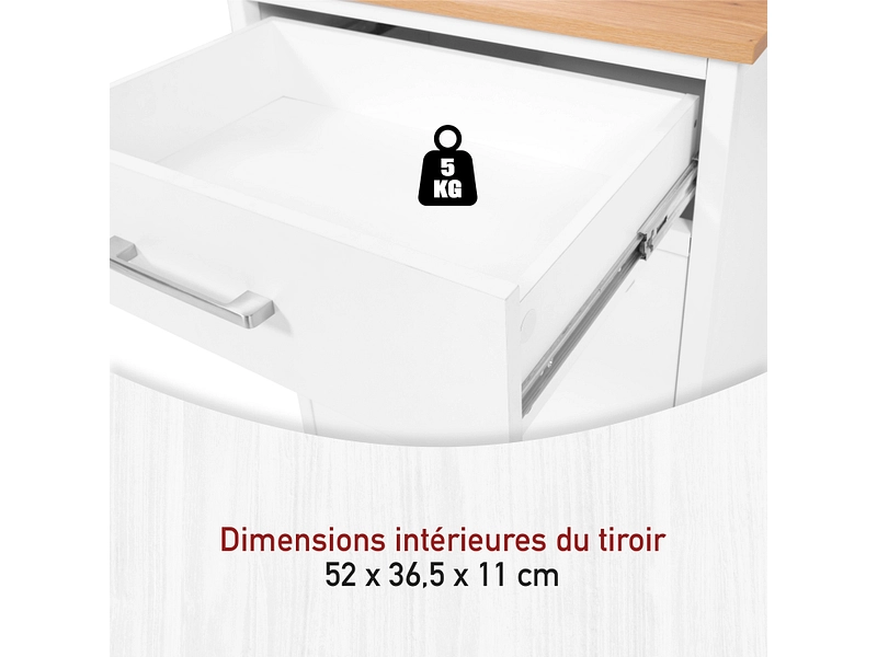 Îlot central BARHUB mdf blanc Îlot central BARHUB mdf blanc