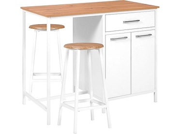 Îlot central BARHUB mdf blanc Îlot central BARHUB mdf blanc