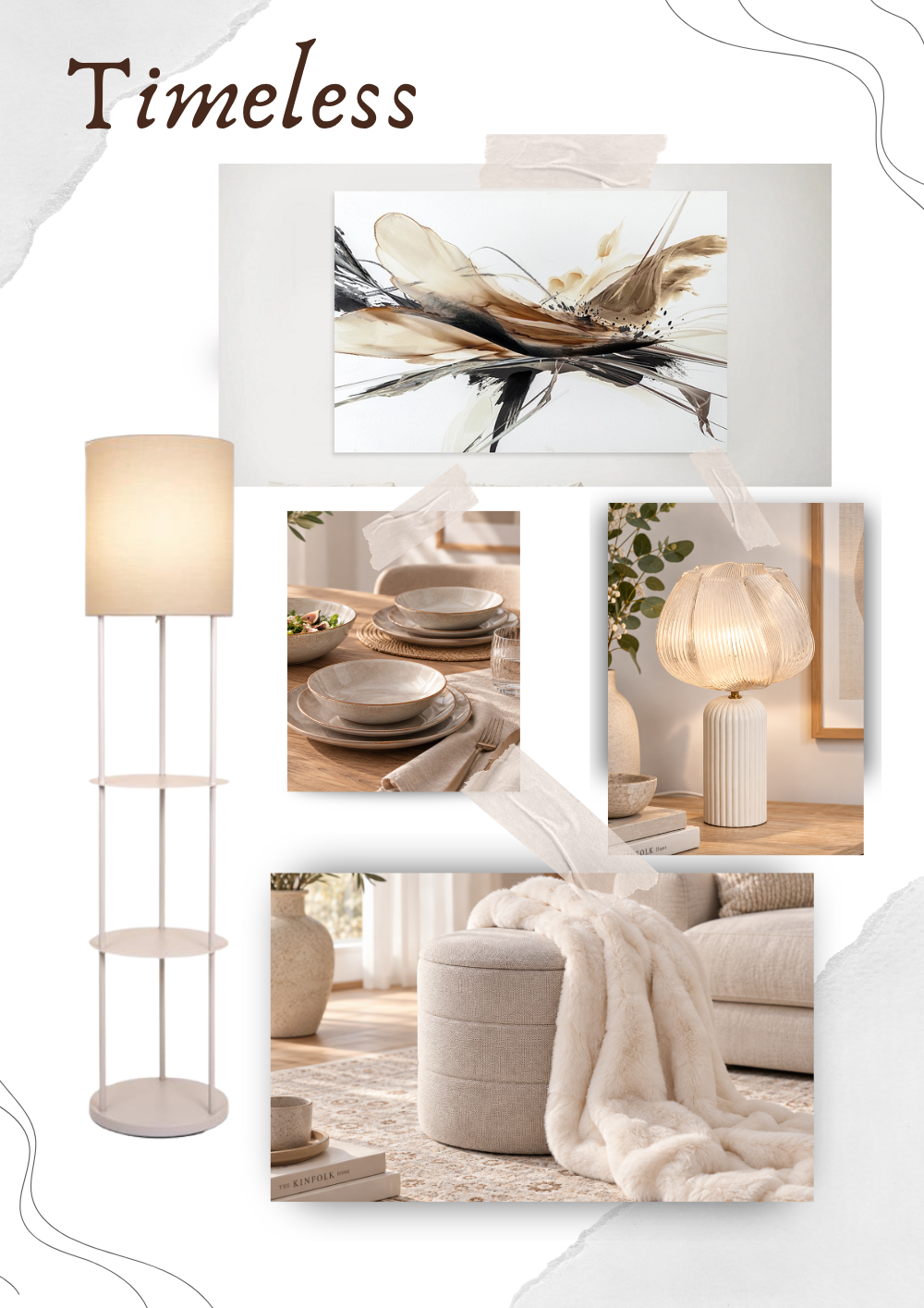 inspiration décoration hiver beige épurée