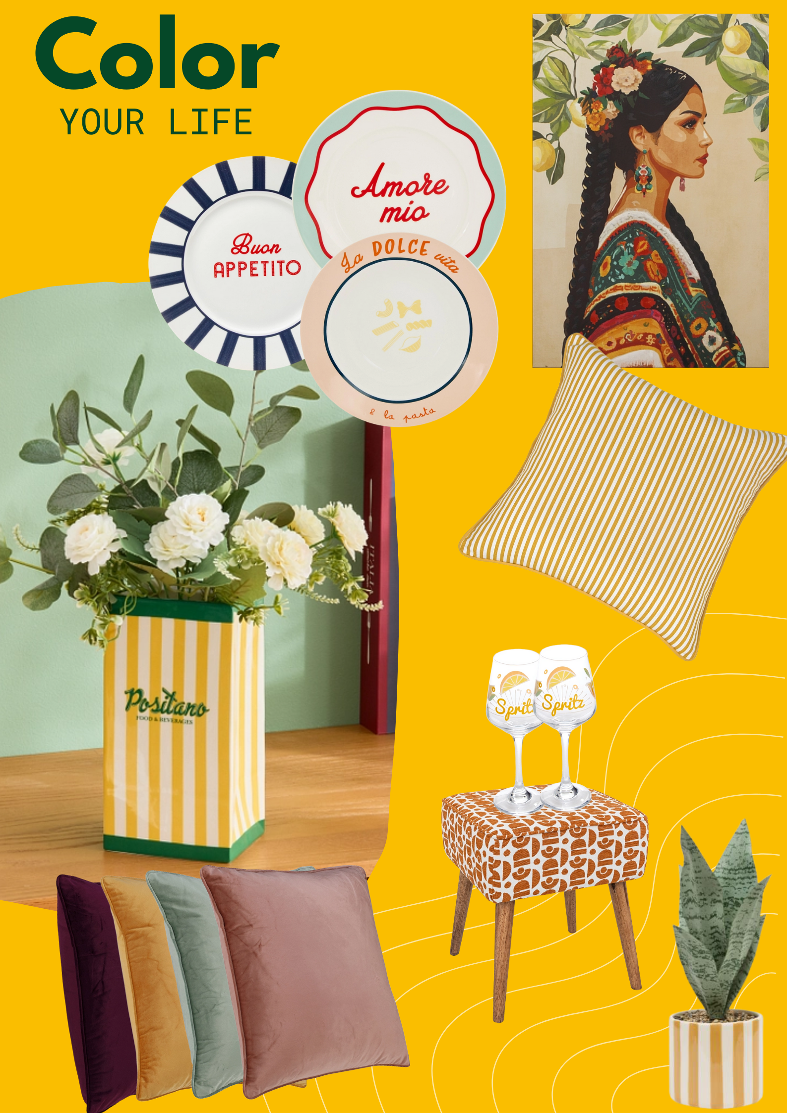 Inspiration Dekoration Frühling strahlende Farben fröhlich